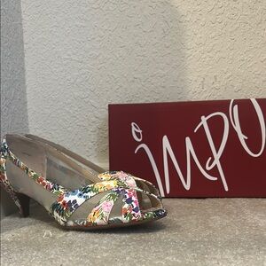 Floral Peep-Toe Women's Shoes - IMPO